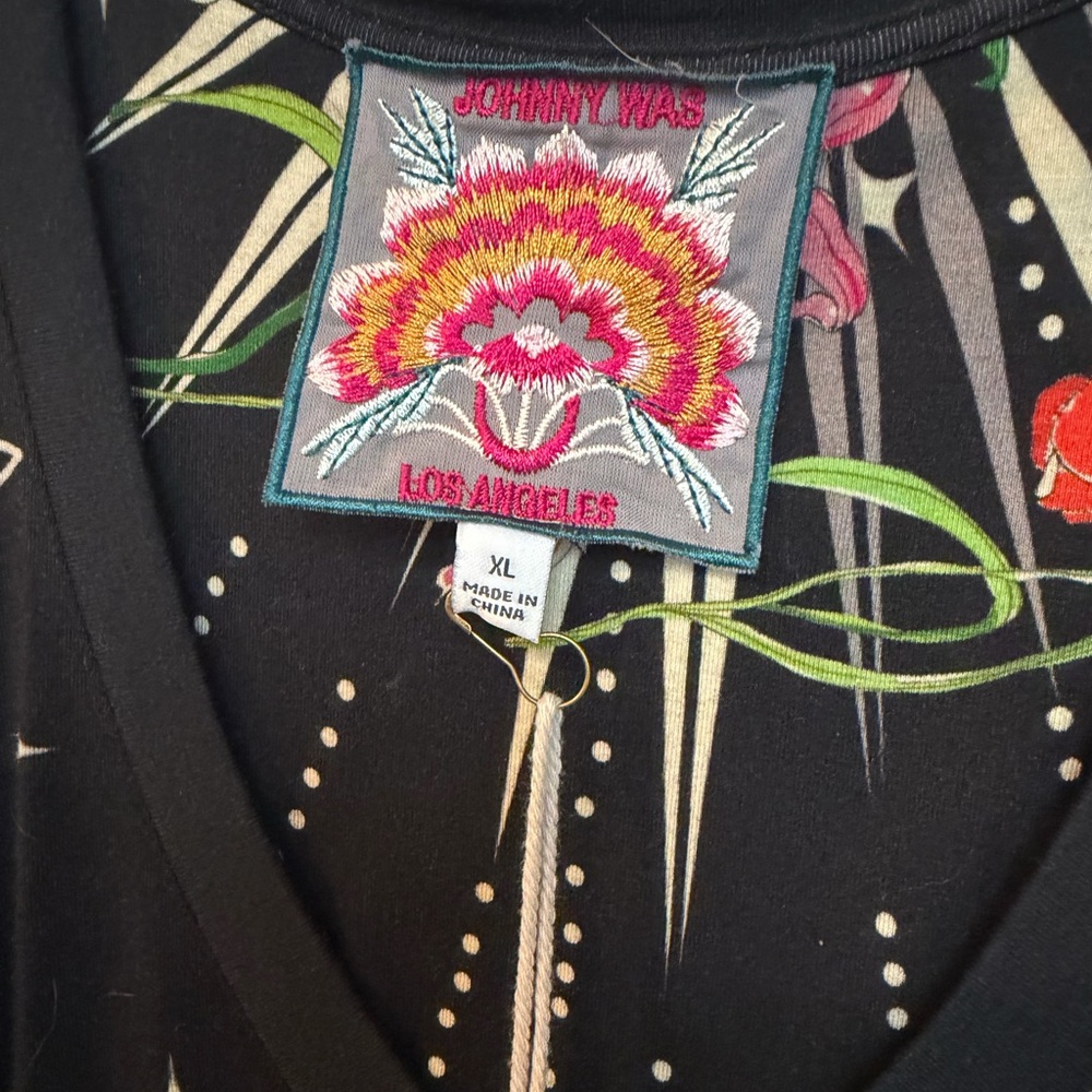 Johnny Was Multicolor Celestial Long Sleeve Top - Picture 3 of 6